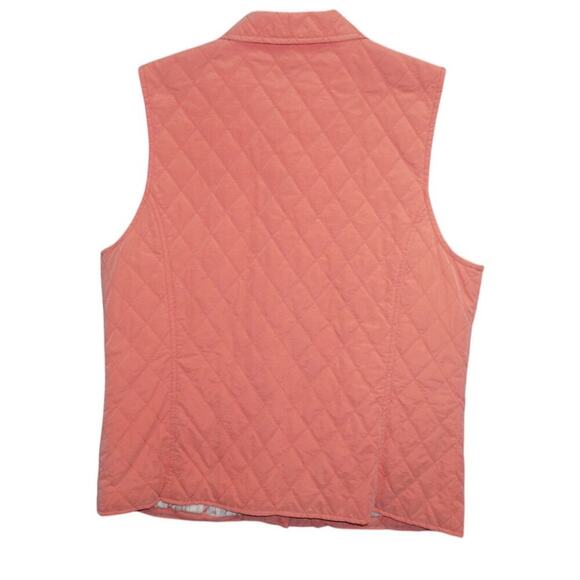 L.L. Bean Women's Quilted Coral Vest Size Small Reg – Button Front Lightweight - Picture 5 of 7